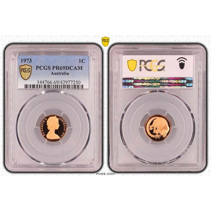 Elizabeth II, One Cent, PR69DCAM , 1973