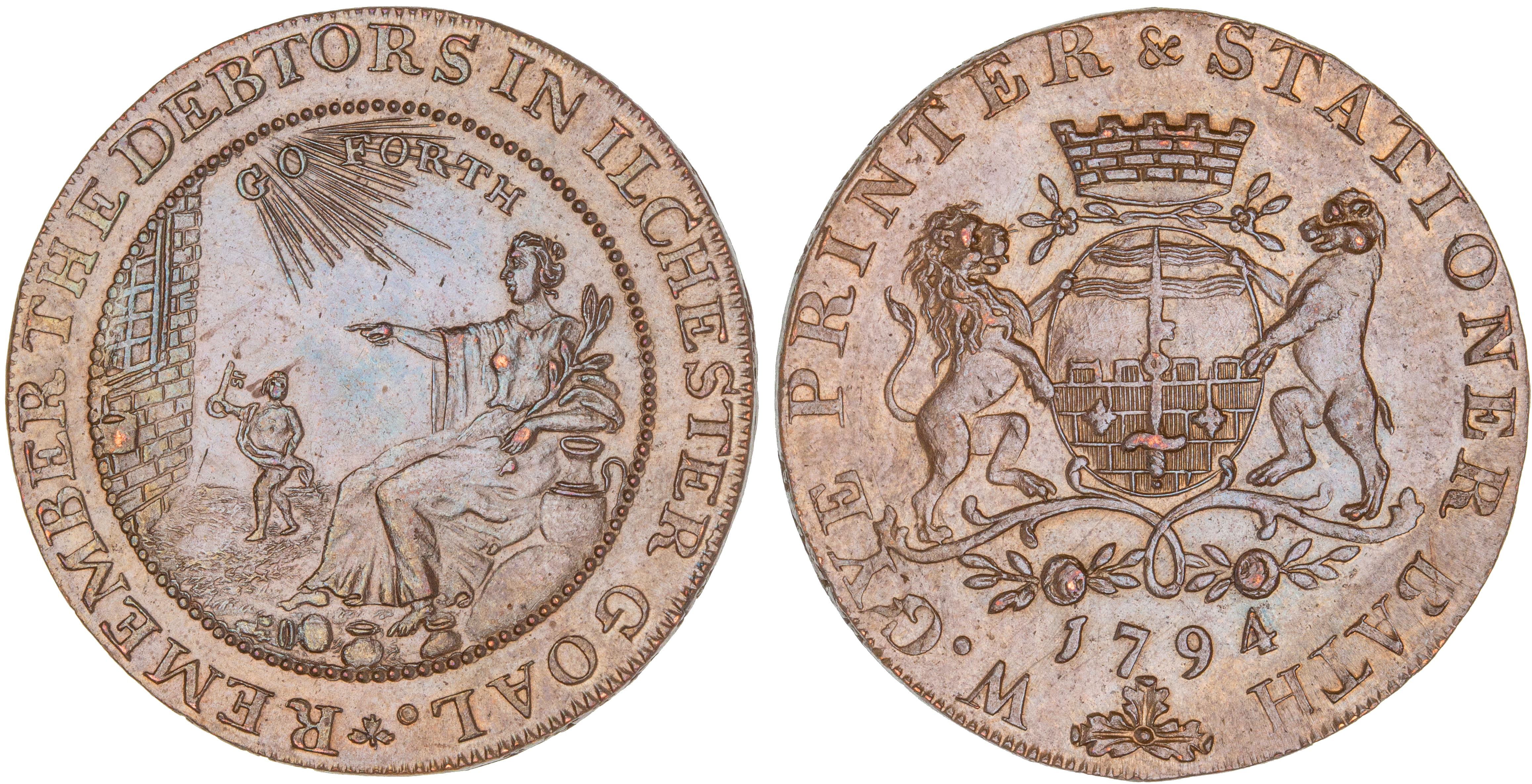 Great Britain, Halfpenny, 1794, aUNC