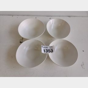 MERVYN GERS HANDMADE 20CM BOWL - 4 PACK - MATT WHITE