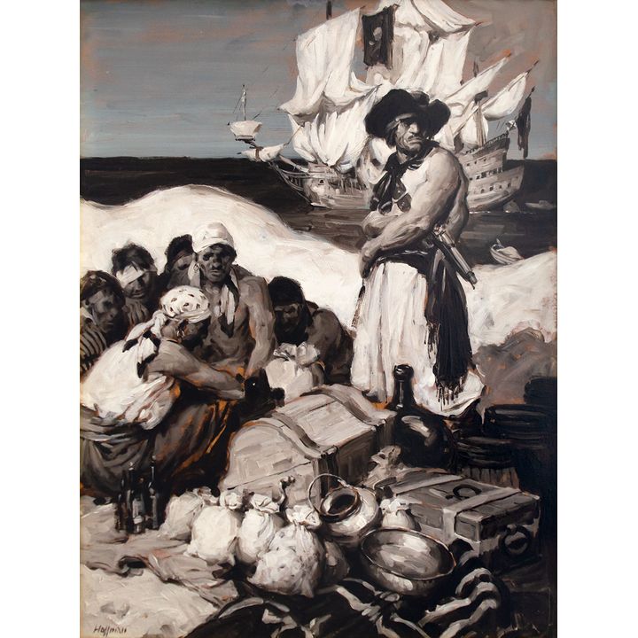 Illustration for 'Treasure Island' by Frank Hoffman (1888-1958)