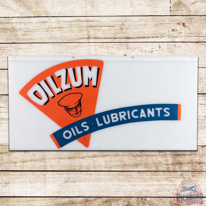 Oilzum Oils Lubricants Plastic Sign Insert w/ Logo