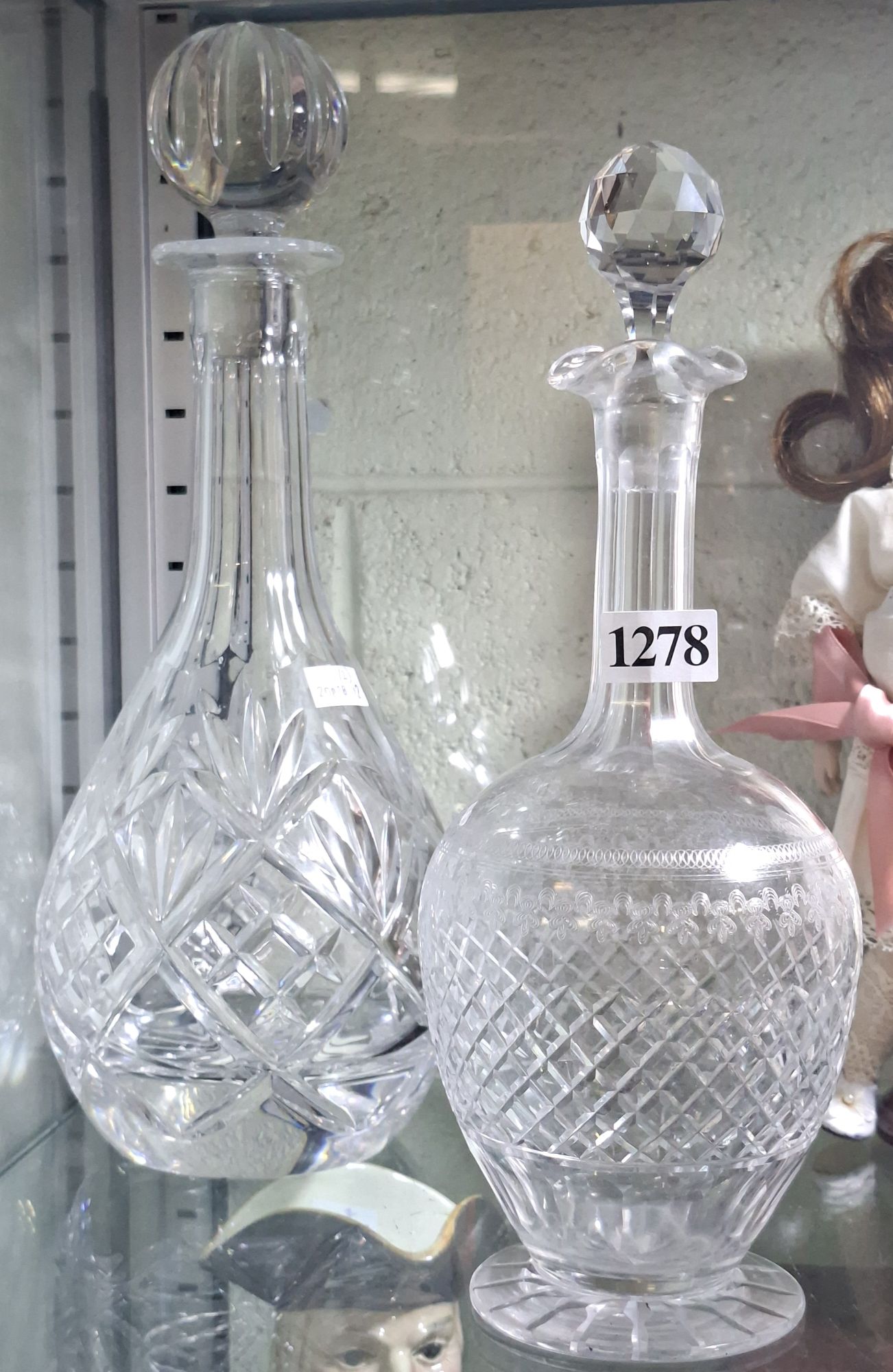 2 Vintage Crystal Decanters