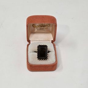 14K Yellow Gold 60ct Smoky Topaz Statement Ring Size 6