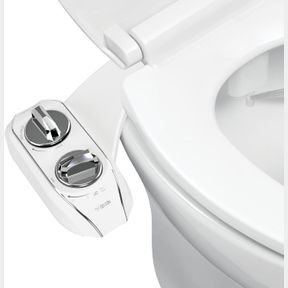 LUXE BIDET NEO 120 PLUS - PATENTED BIDET ATTACHMENT FOR TOILET SEAT, INNOVATIVE HINGES TO CLEAN, SLIDE-IN EASY INSTALL, ADVANCED 3