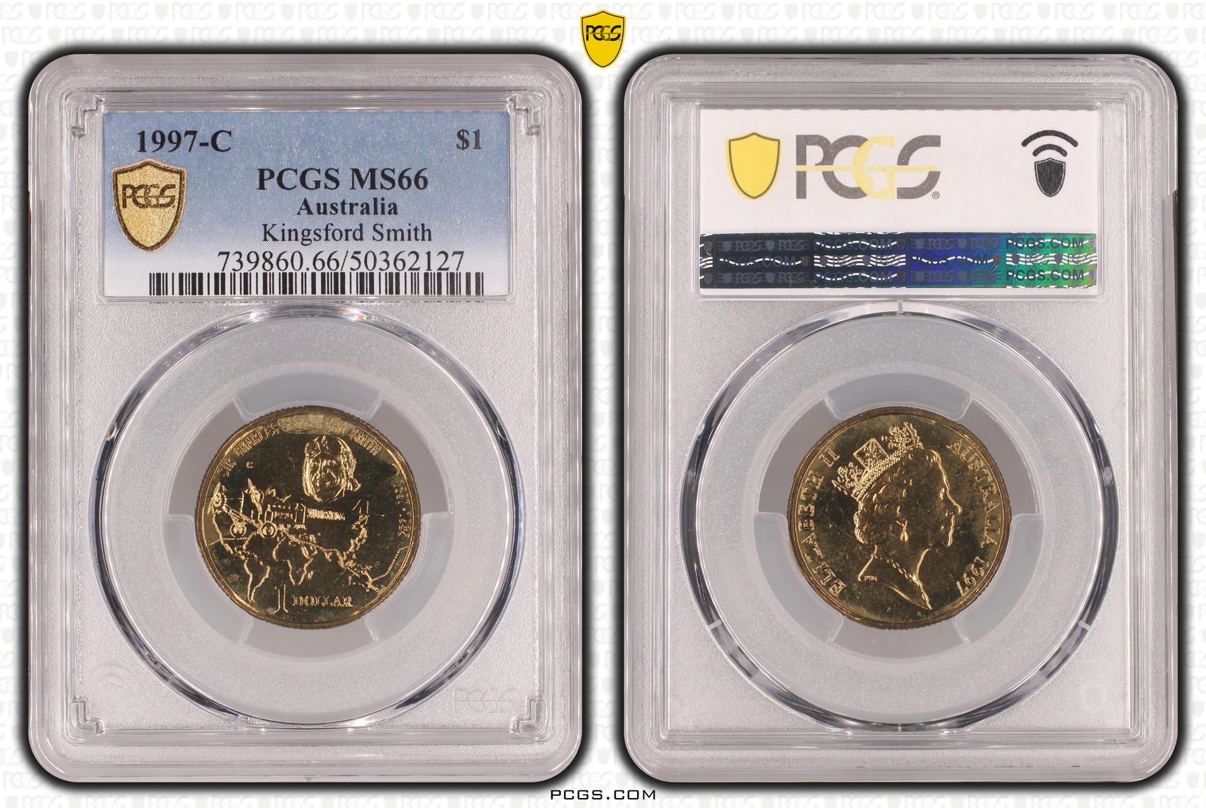 Kingsford Smith , One Dollar, 1997-C, PCGS MS66