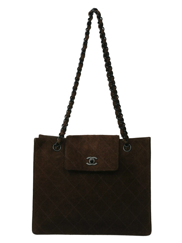Chanel Brown Suede Tote