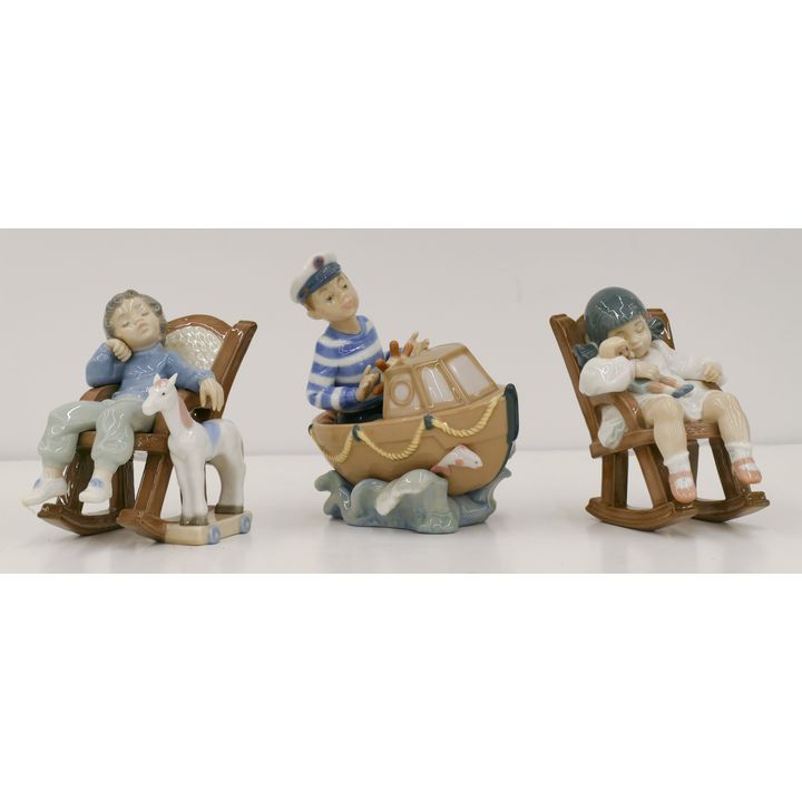 3pc Lladro Children Porcelain Figurines with Boxes - 05448/05936/05846