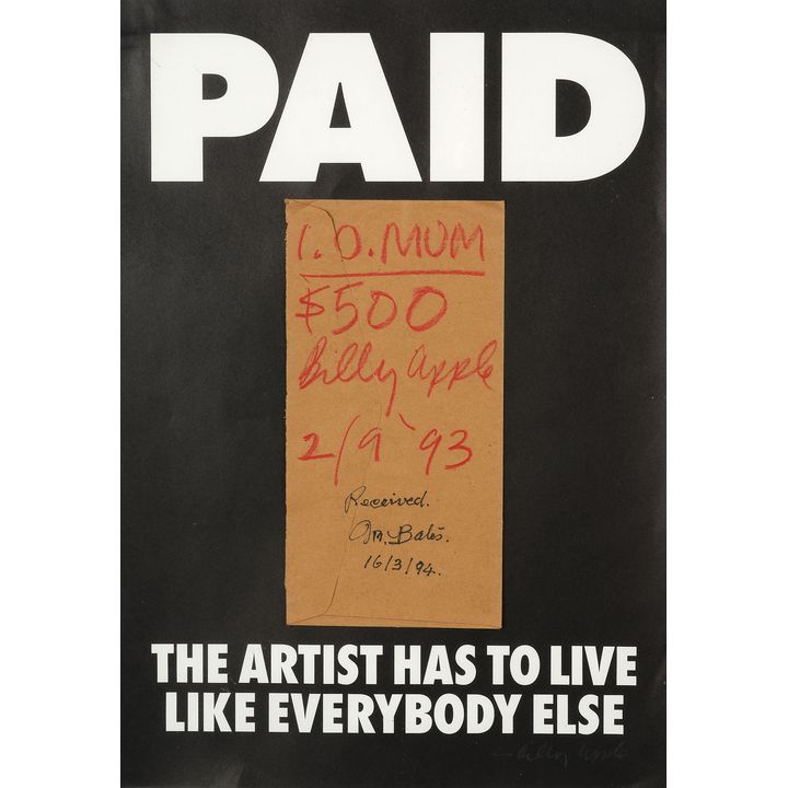 Billy Apple 'Paid: The Artist Has to Live Like Everybody Else'