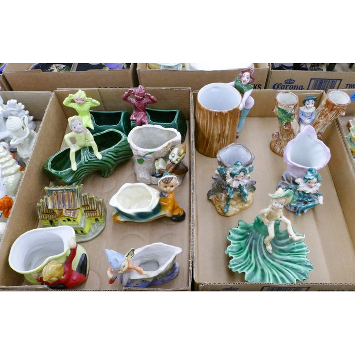 2 Boxes Japanese Pixie Planters etc.
