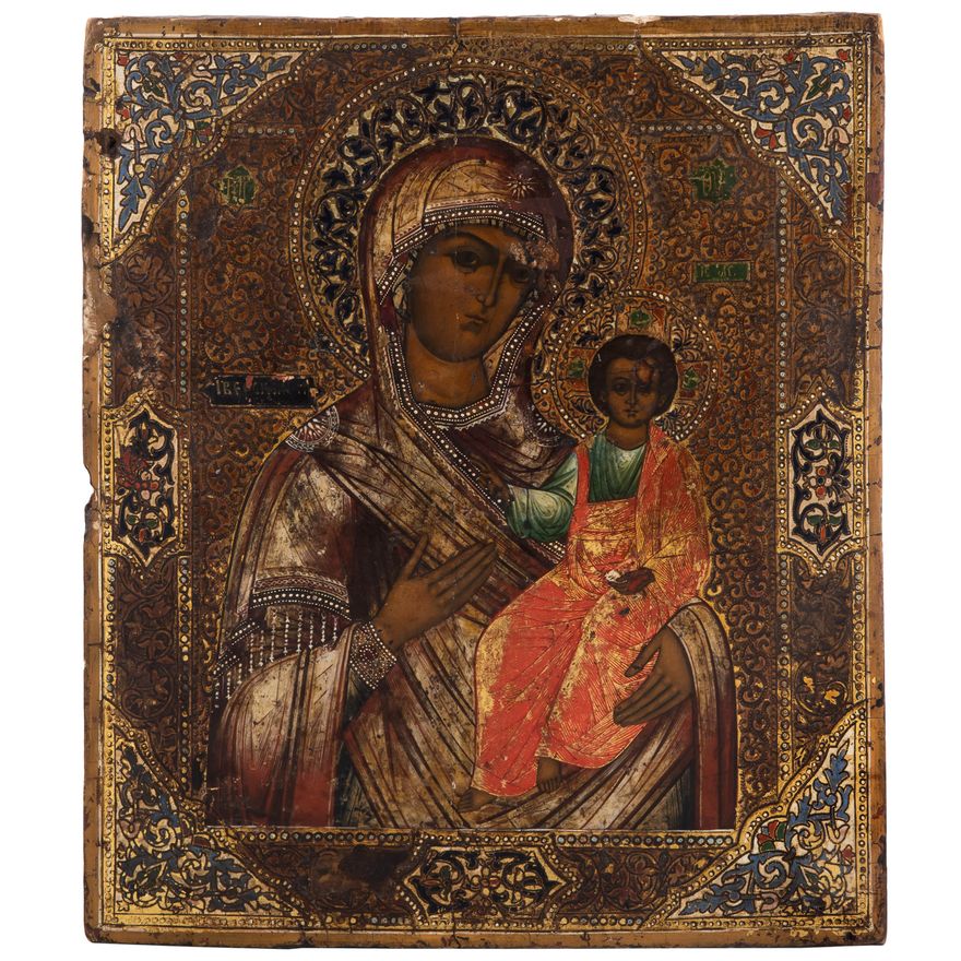 Ikona - Matka Boska Iwierska, Rosja, k. poł XIX w.