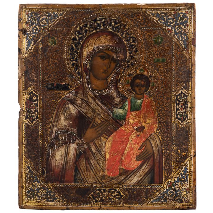 Ikona - Matka Boska Iwierska, Rosja, k. poł XIX w.
