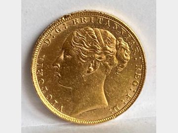 1884 VICTORIA LONDON MINT GOLD SOVEREIGN