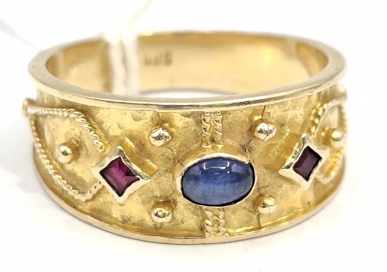 250 · 14CT GOLD RUBY AND SAPPHIRE RING
