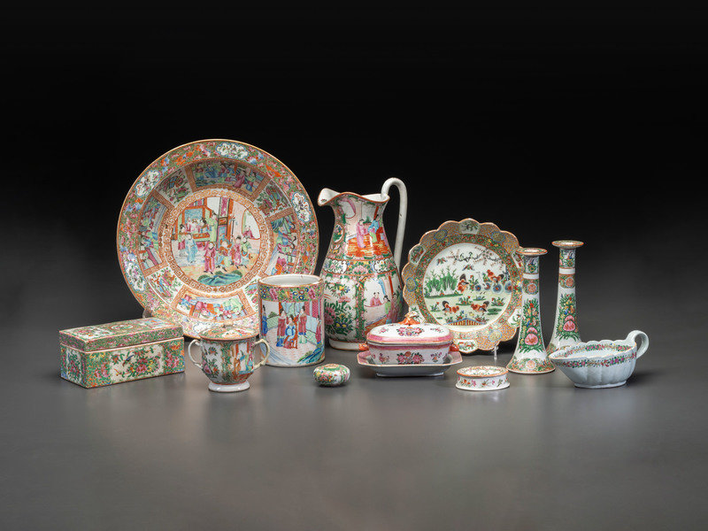 A Collection of Chinese Export Rose Medallion and Famille Rose Porcelain
