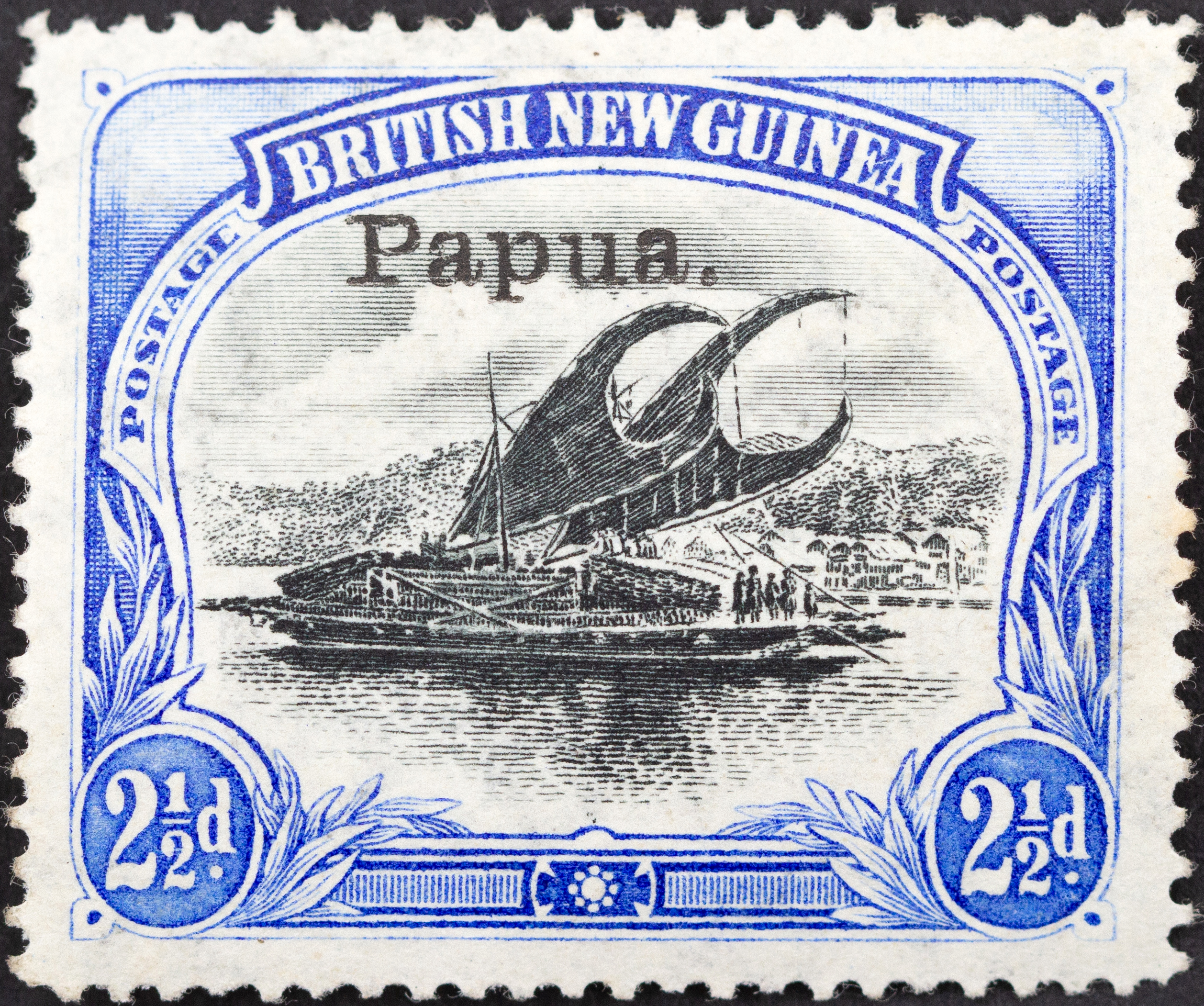 Lakatois, Small Papua Overprint, Tuppence Halfpenny, Black & Ultramarine, 1907, MNH