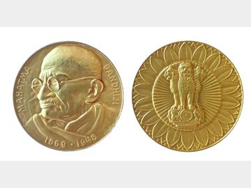 1969 Mahatma Gandhi Gold 1oz Medal Rare.