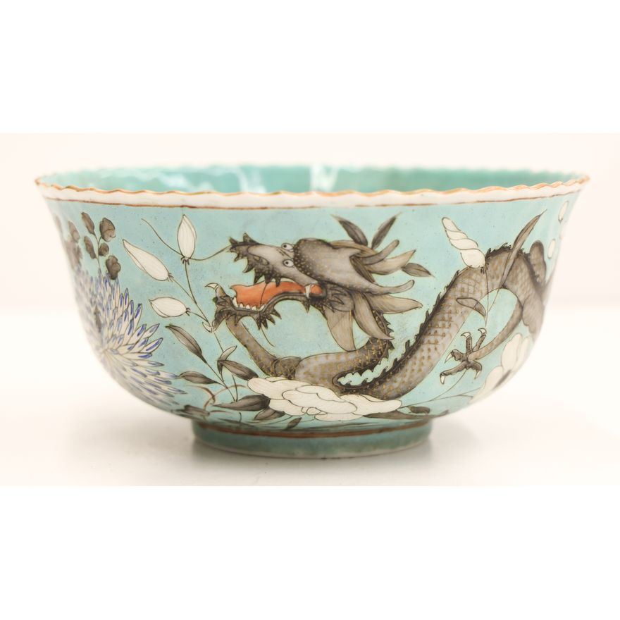 Chinese Dayazhai Porcelain Dragon Bowl