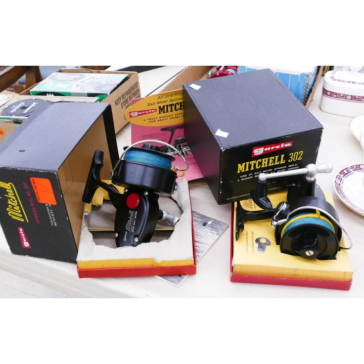 2pc Mitchell 302 Spinning Reels in Boxes