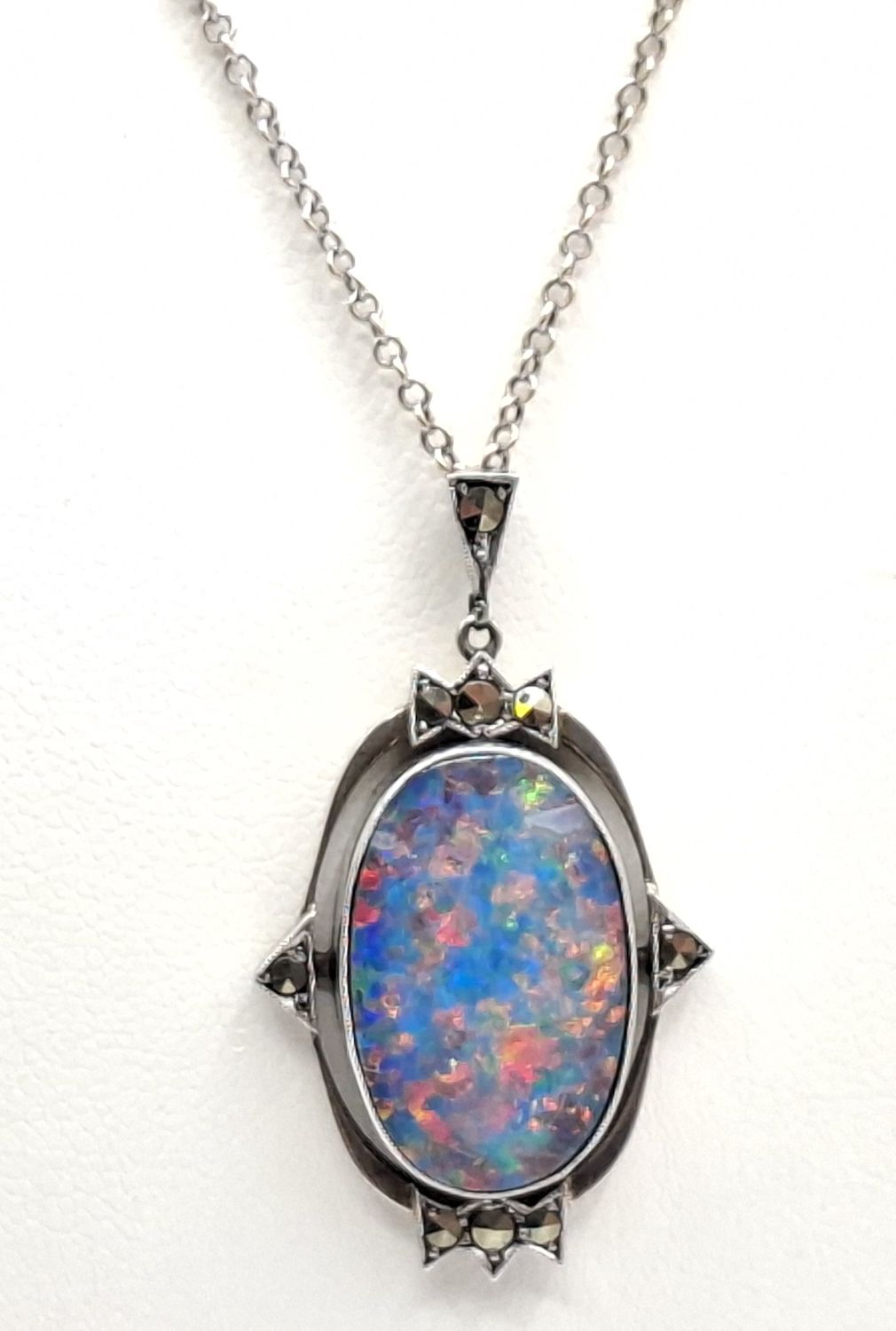 Sterling Silver Opal Pendant