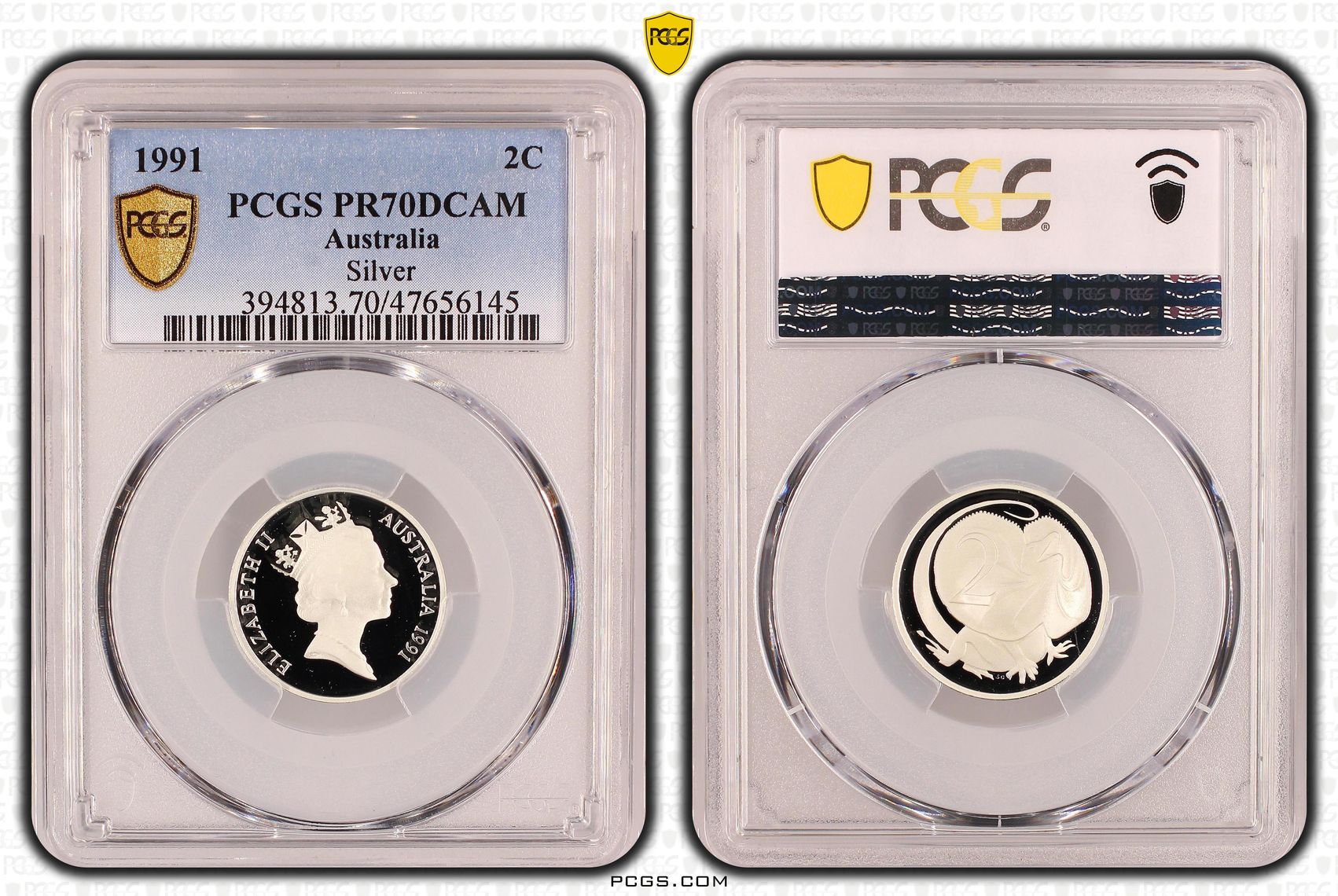 Elizabeth II, Silver, Two Cent, 1991, PCGS PR70DCAM