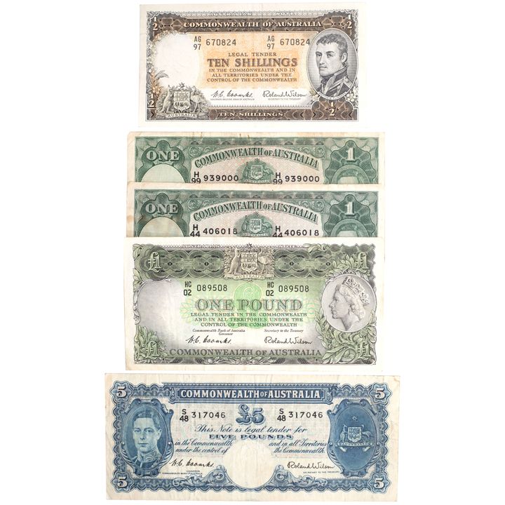 Coombs/Wilson, Five Pounds, 1952, aVF