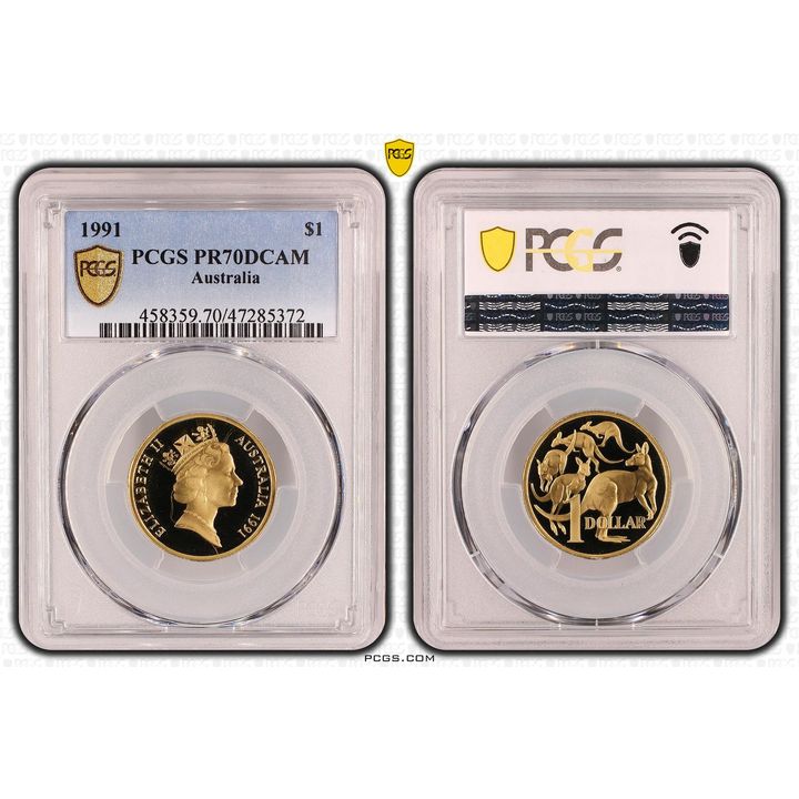 Elizabeth II, One Dollar, 1991, PCGS PR70DCAM