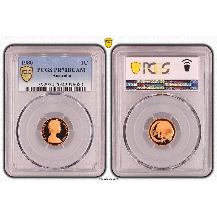 Elizabeth II, One Cent, PR70DCAM , 1980 PCGS POP - 19/0