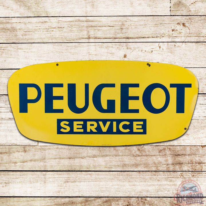 Terrific Peugeot Service Double Sided Porcelain Sign