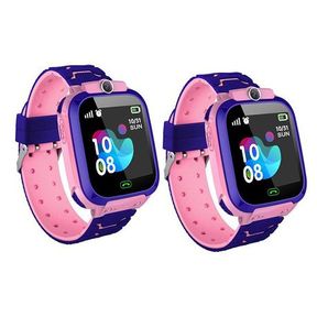 2 Piece Kids GPS Tracker Smart Watch SOS Alarm Clock Camera School 2 Pink |