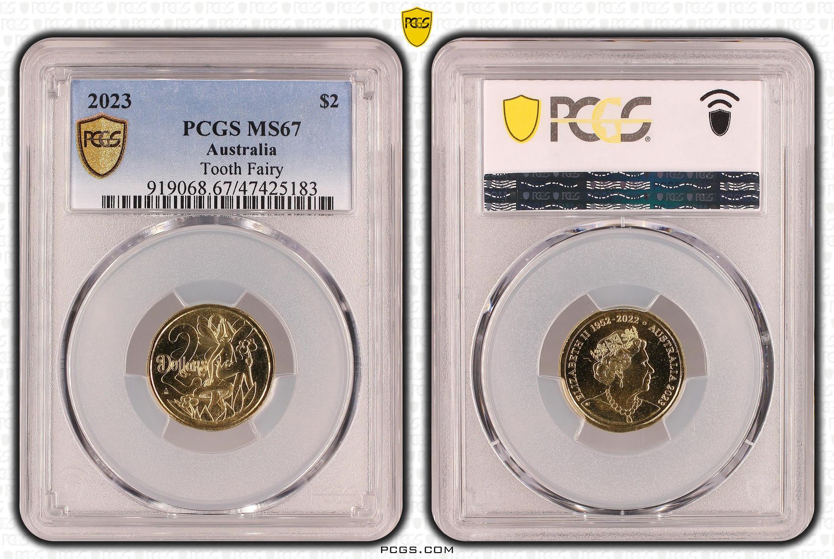 Elizabeth II, Tooth Fairy , Two Dollar, 2023, PCGS MS67