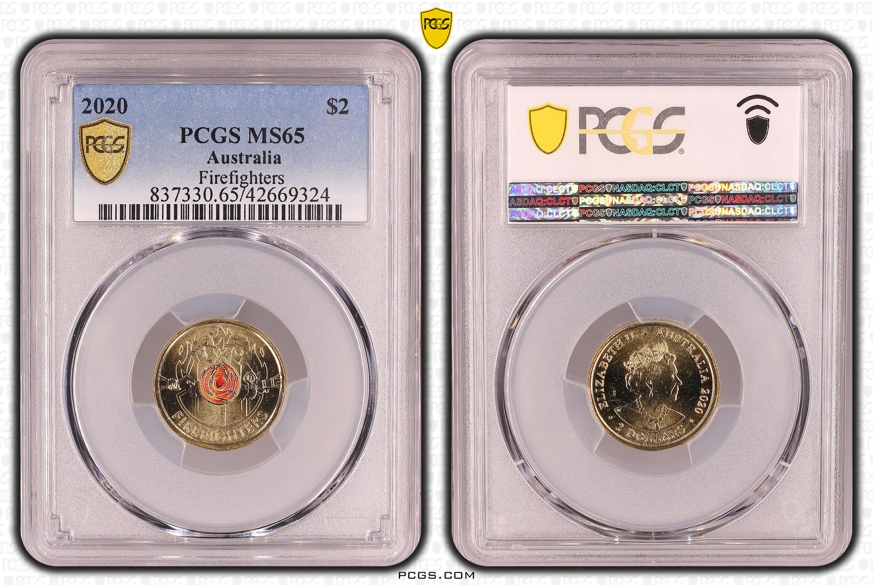 Firefighters Colorized, Two Dollar, 2020, PCGS MS65