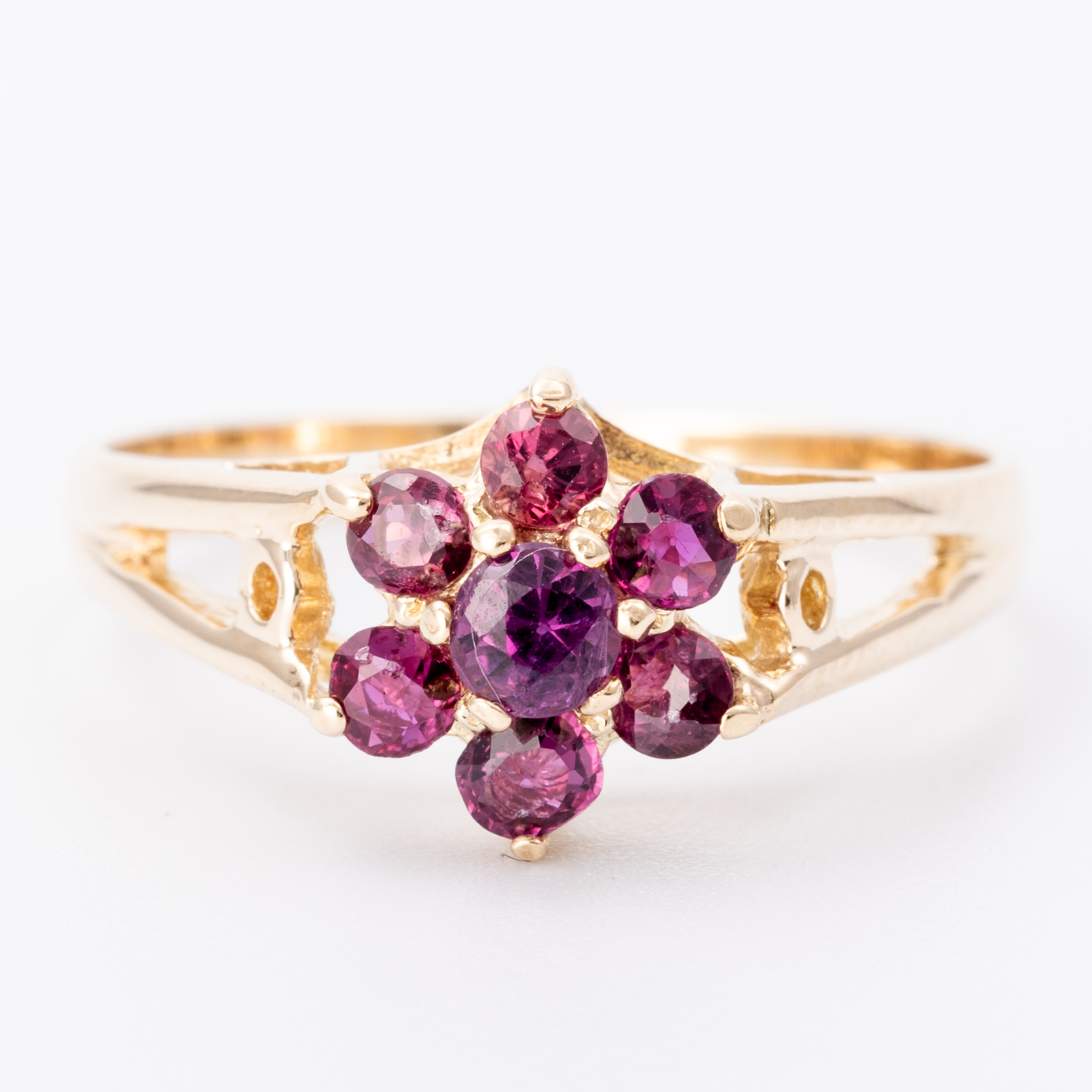 Ruby Cluster Ring 9ct Gold