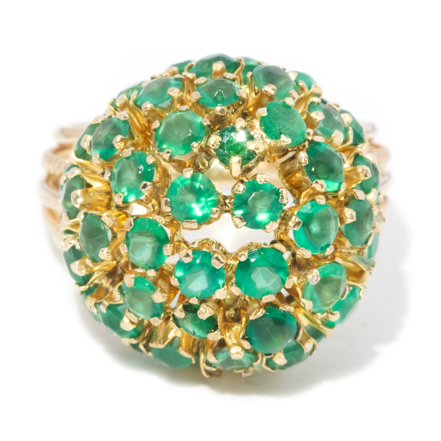 127 · Emerald and Agate Ring