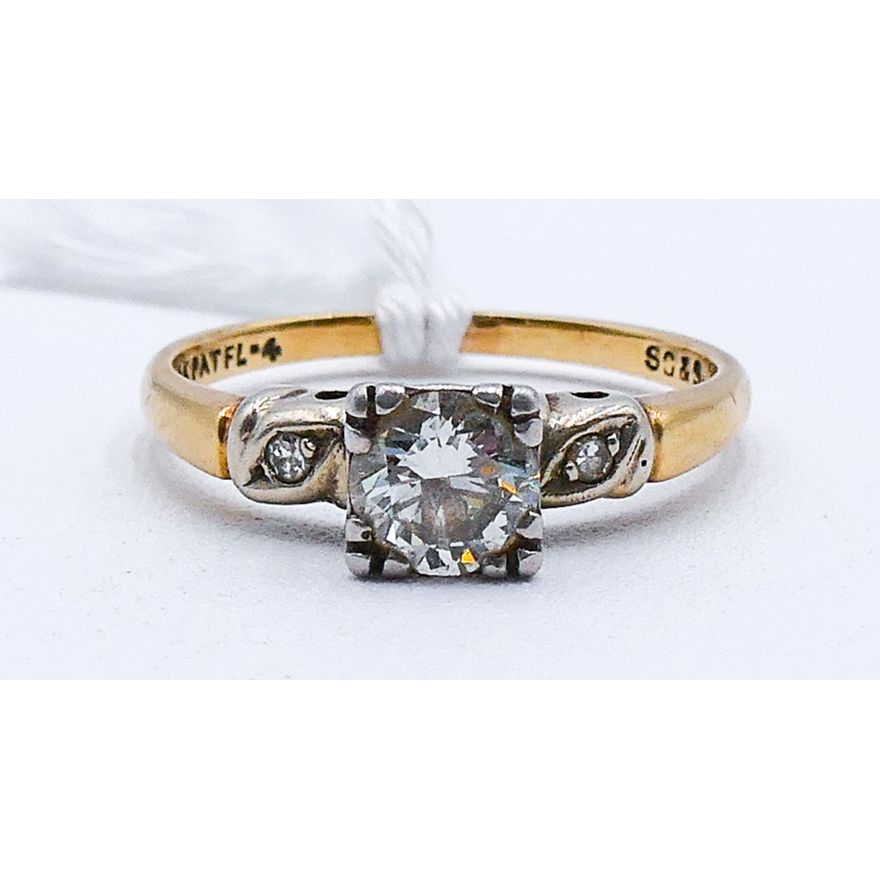 Ladies .6ct Diamond Engagement Ring Size 5 - 1.8 Grams