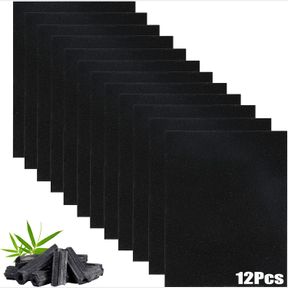 12PCS CAT LITTER BOX CHARCOAL FILTERS FOR VAN NESS CAT LITTER BOX REPLACEMENT CARBON ODOR FILTERS FOR PURENESS F6 ZELOITE AIR FILT