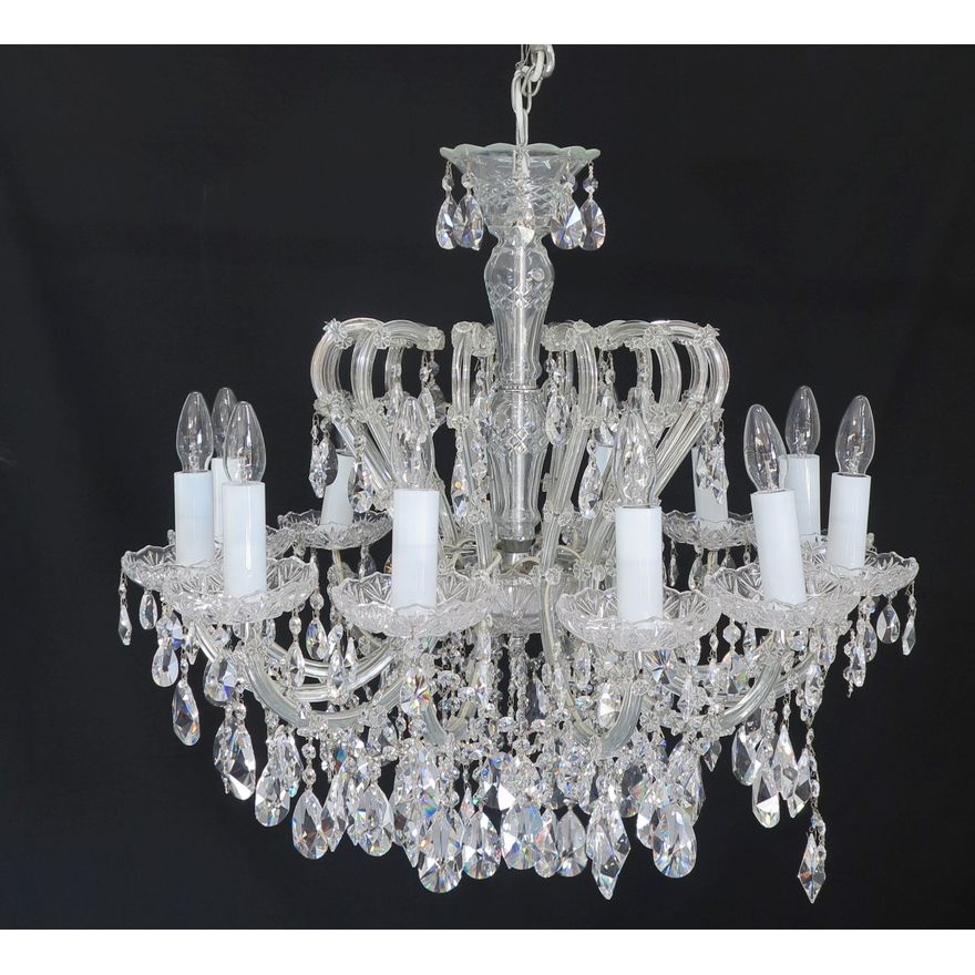 CUTGLASS 12-LIGHT CHANDELIER