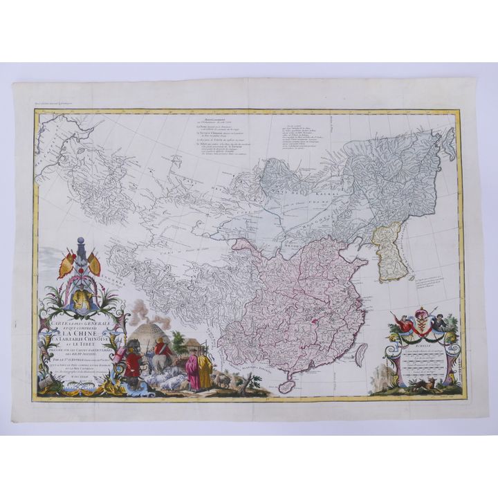 D'Anville. Carte plus La Chine, Tartarie et Tibet.