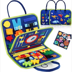 GUOLELY BUSY BOARD MONTESSORI TOY FOR 1 2 3 4 YEAR OLD TODDLERS - EDUCATIONAL ACTIVITY DEVELOPING SENSORY BOARD FOR FINE BASIC DRE