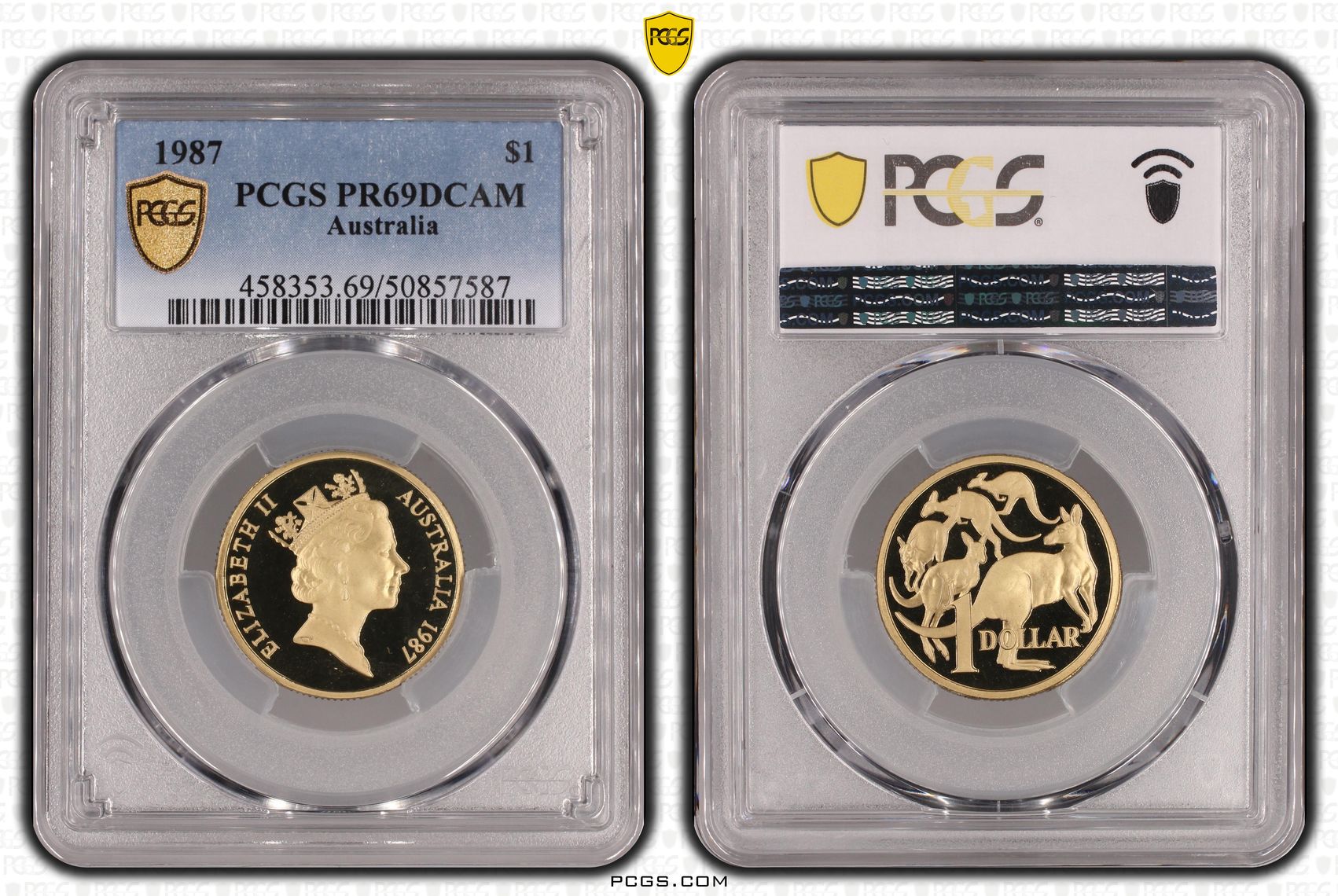 One Dollar, 1987, PCGS PR69DCAM