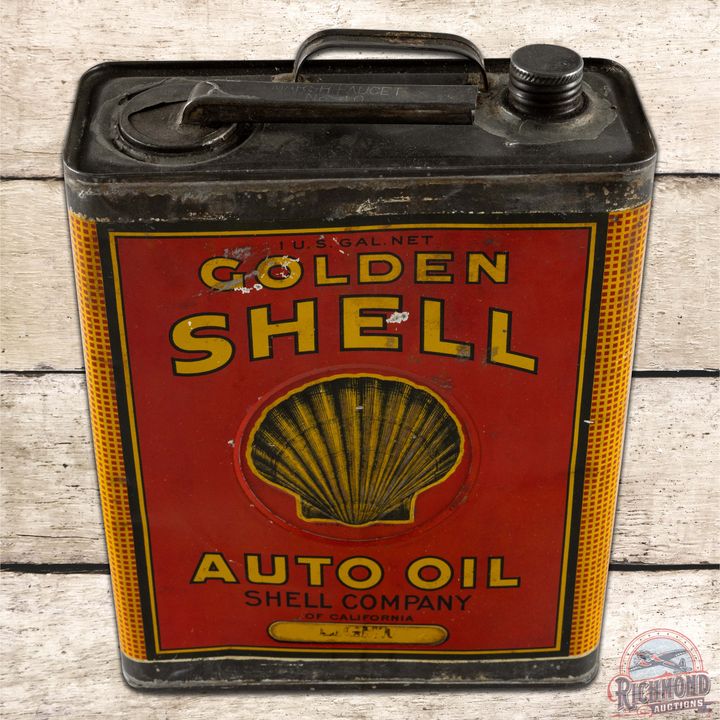 Golden Shell Auto Motor Oil 1 Gallon Can w/ Logo