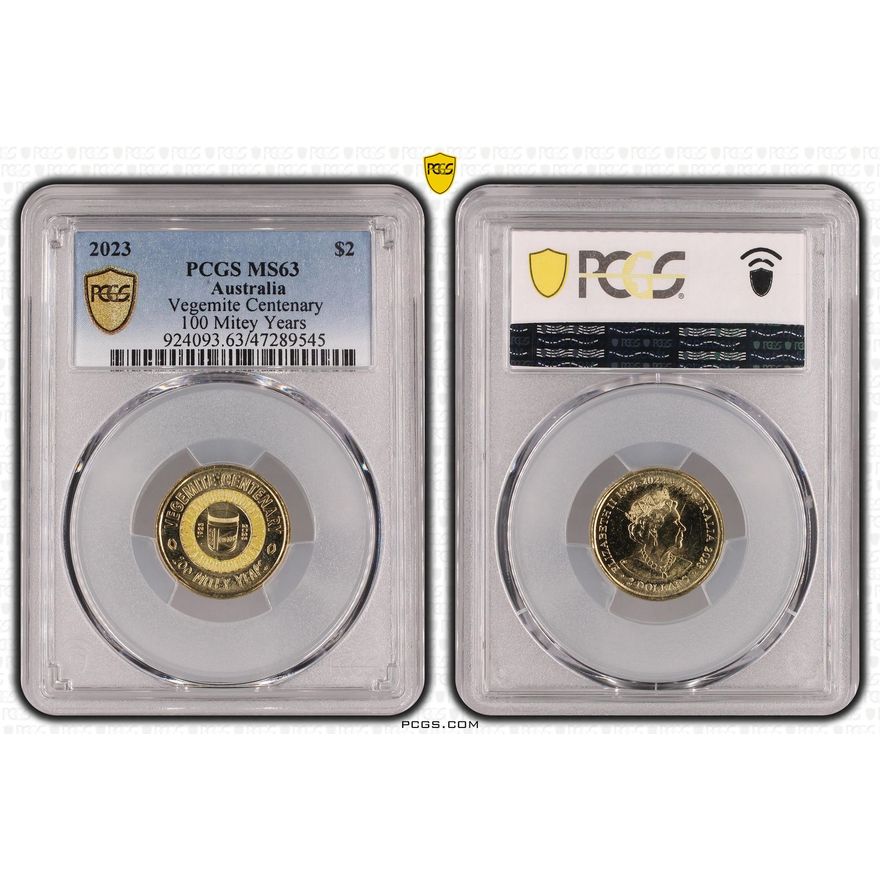 Vegemite Centenary, Two Dollar, 2023, PCGS MS 63