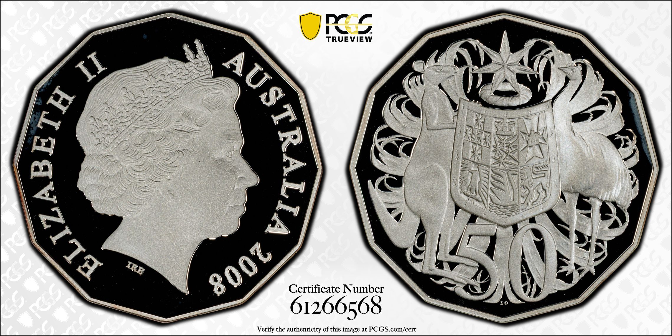 Silver, Fifty Cent, 2008, PCGS PR69DCAM