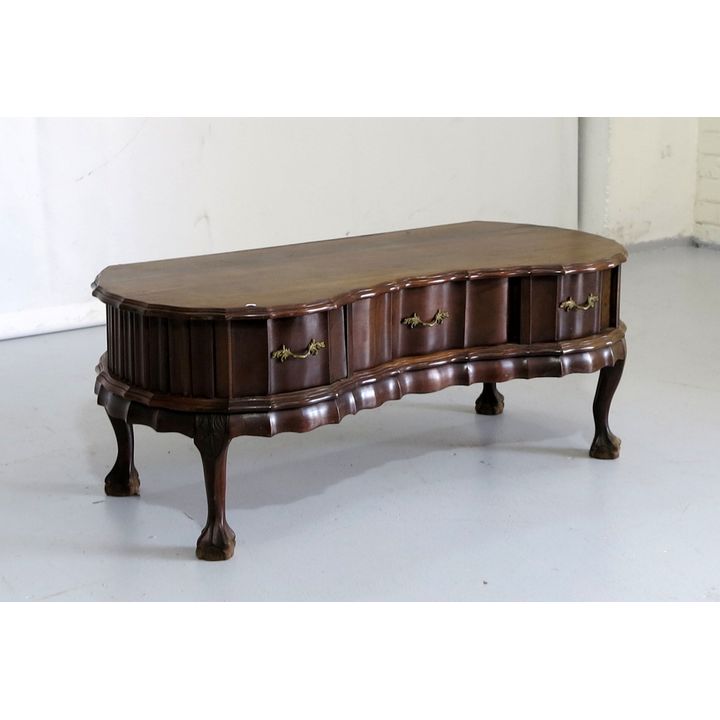 IMBUIA KIDNEY SHAPED LOW DRESSER