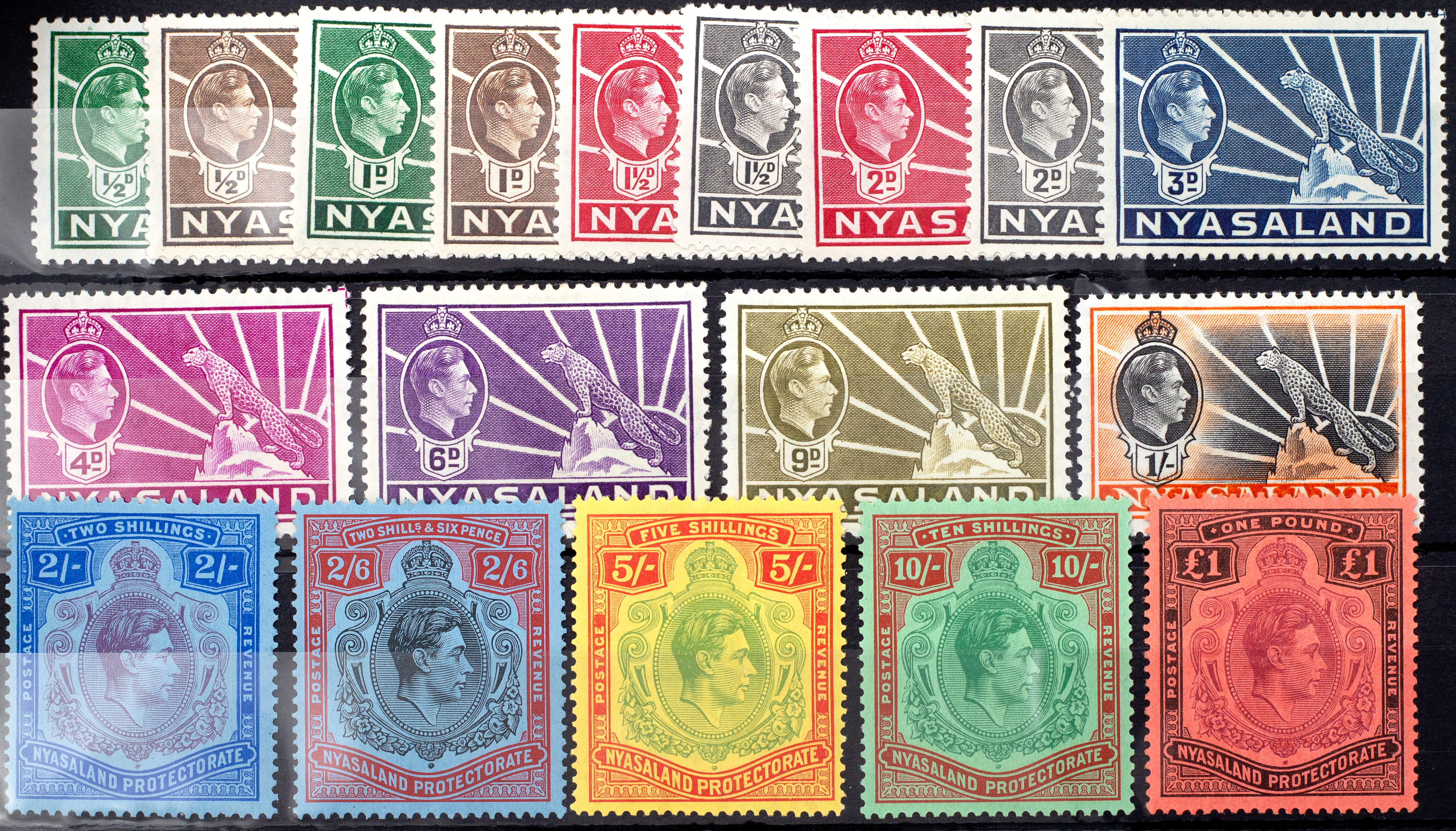 Nyasaland, KGVI Definitives, 1938, Poor