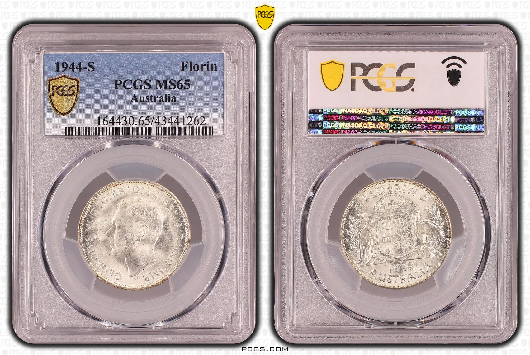 1944-S Australia Florin Silver KM-40 PCGS - MS65 -262