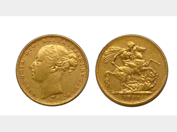 1881 MELBOURNE MINT GEORGE & DRAGON SOVEREIGN