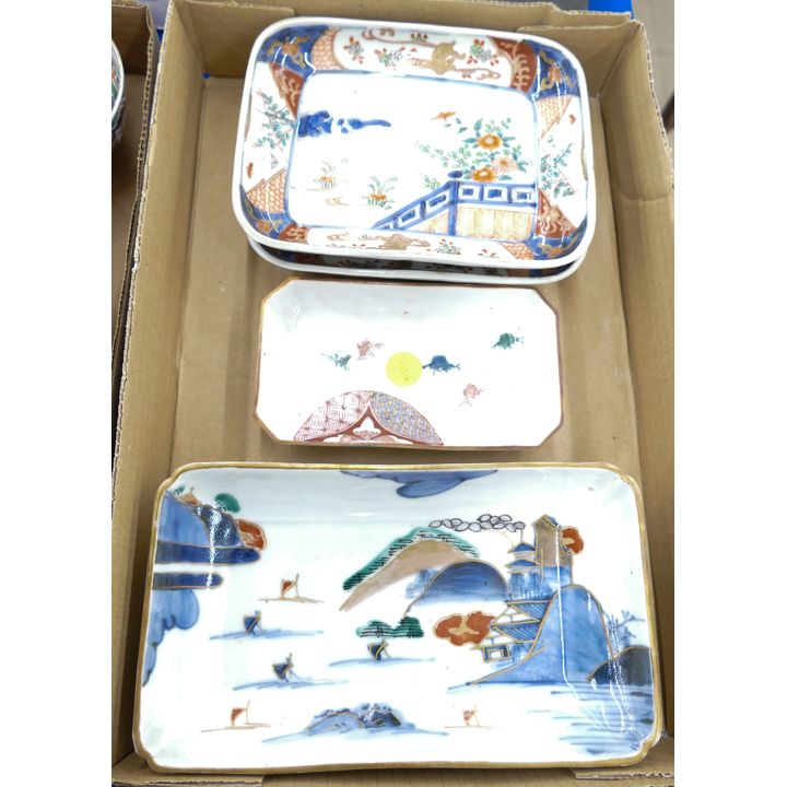 Box Japanese 19th Century Imari Trays- 5pc