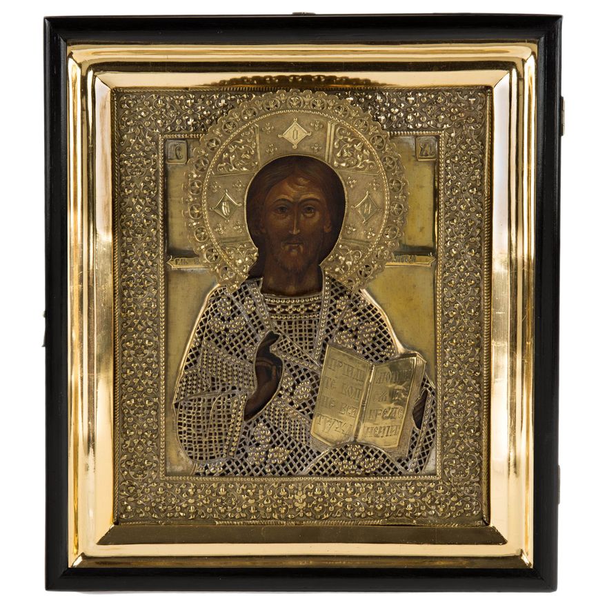 Ikona - Chrystus Pantokrator, Rosja, pocz. XX w.