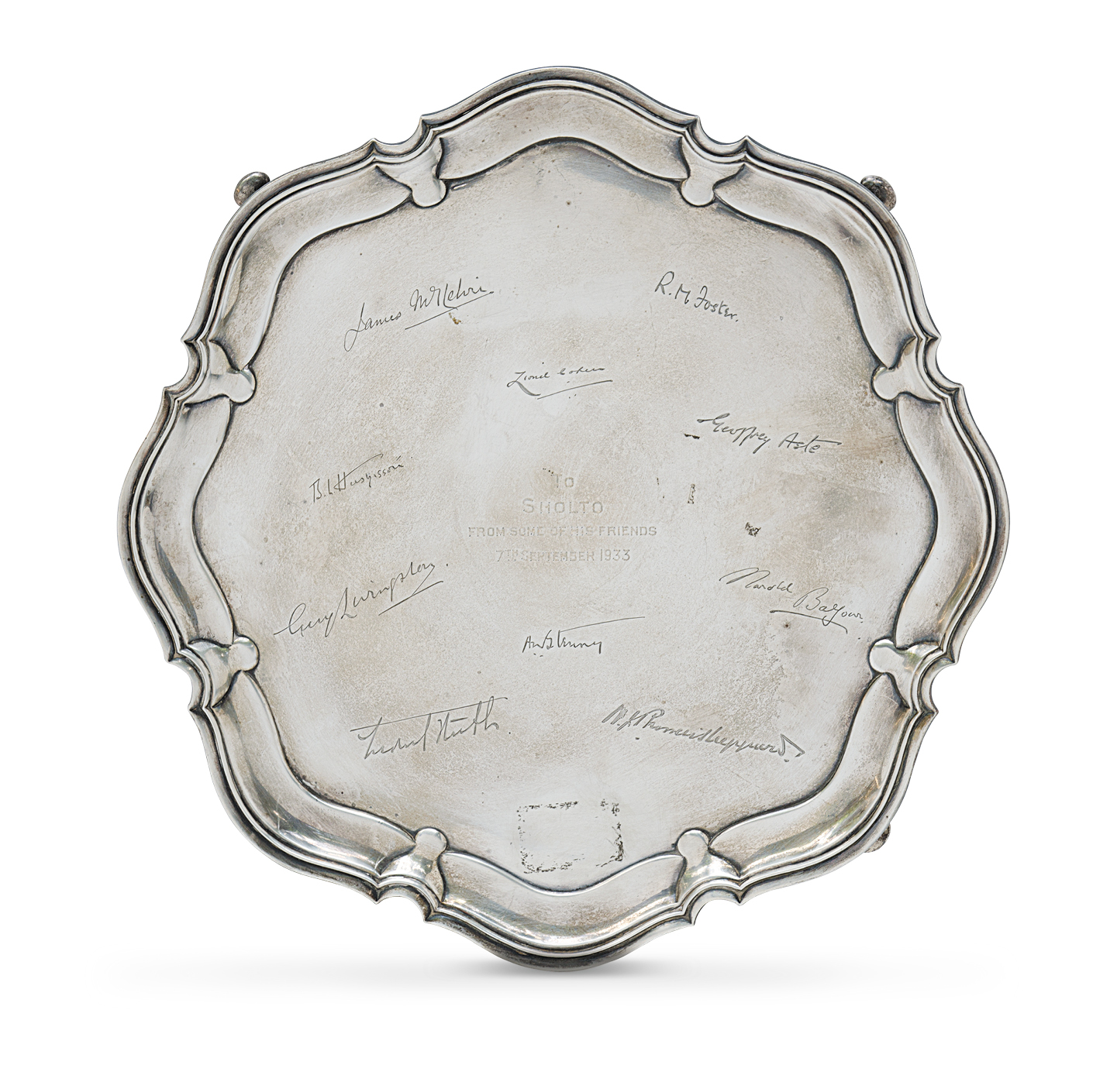 A silver salver