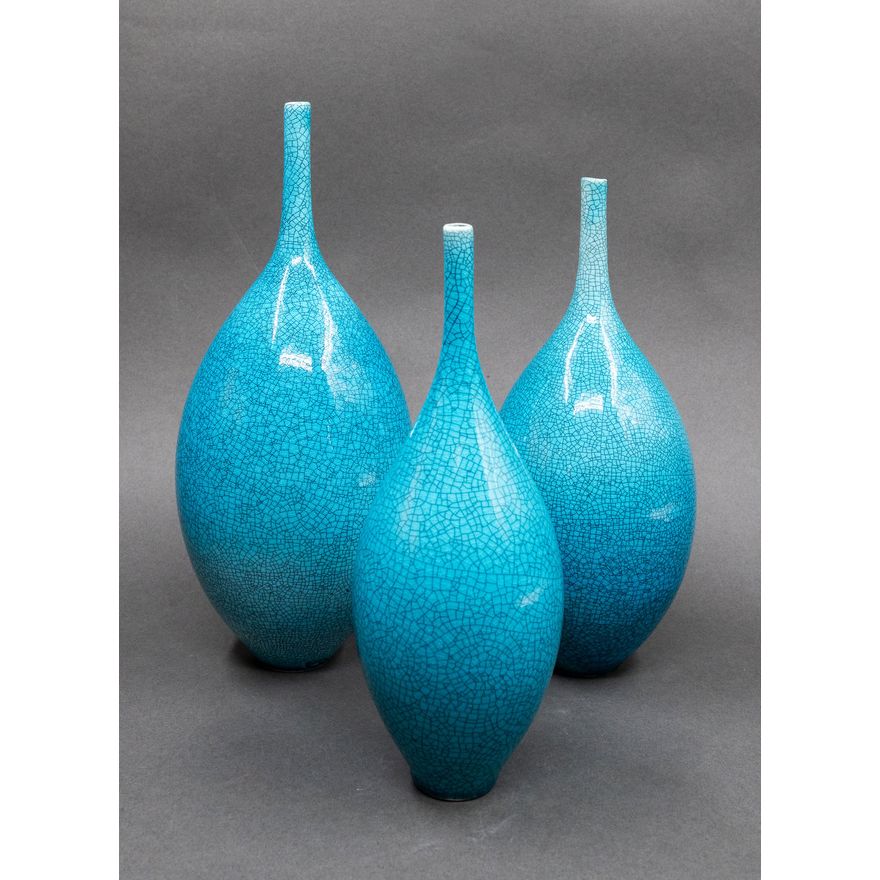 Peter Collis - Trio of three slender vases
